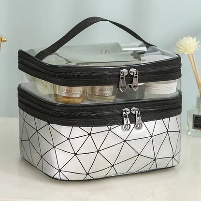 Multifunction Double Transparent Cosmetic Bag