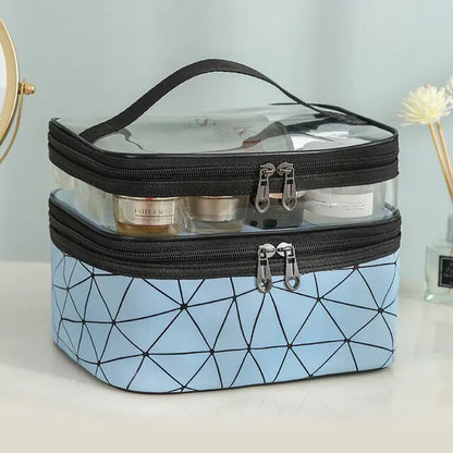 Multifunction Double Transparent Cosmetic Bag